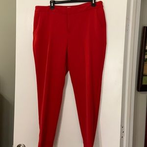 Never worn! Red Dress Pants with Front Pockets!